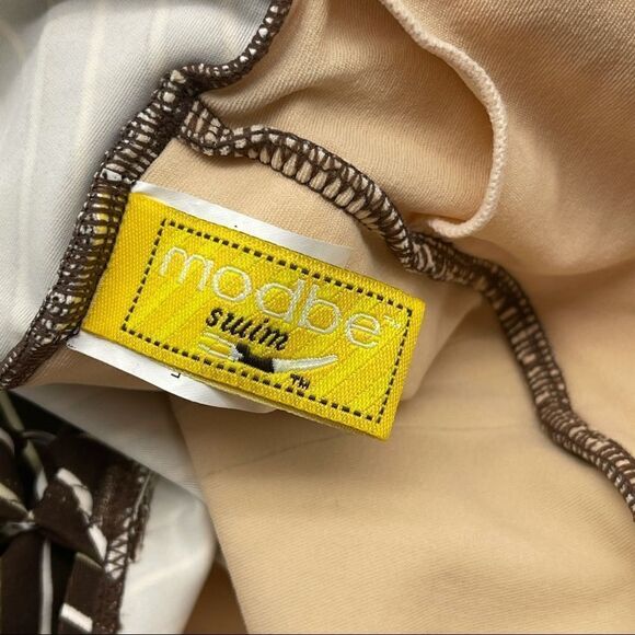 Modbe Swim Retro Twisted Tankini Top Sz L - Picture 6 of 10